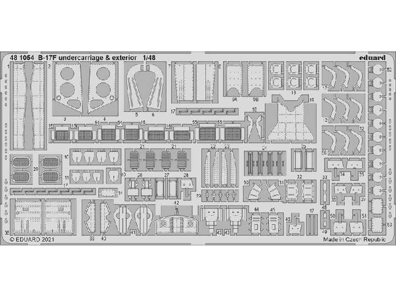 B-17F undercarriage & exterior 1/48 - HK Models - image 1