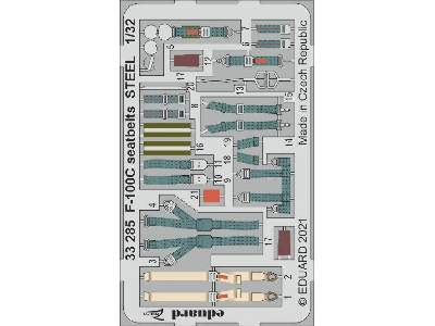 F-100C seatbelts STEEL 1/32 - image 1