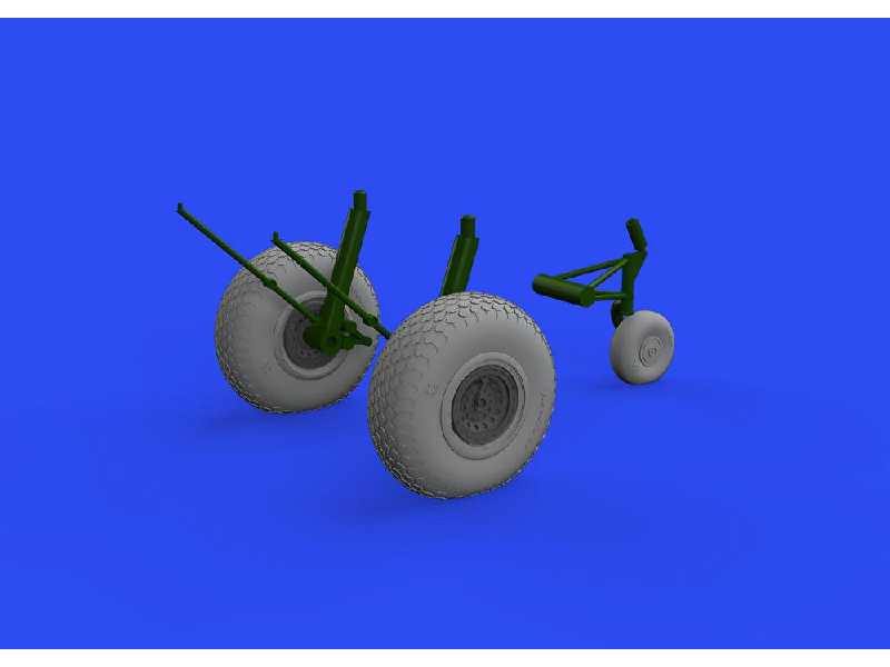 B-17 wheels cross tread 1/48 - Hk Models - image 1