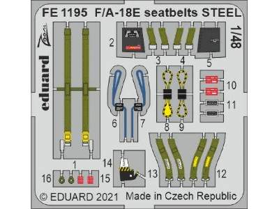 F/ A-18E seatbelts STEEL 1/48 - image 1