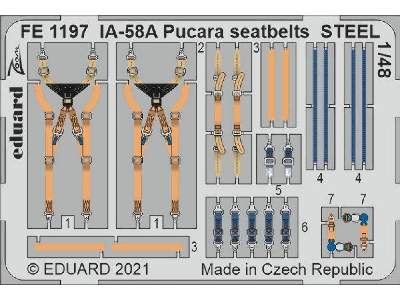 IA-58A Pucara seatbelts STEEL 1/48 - image 1