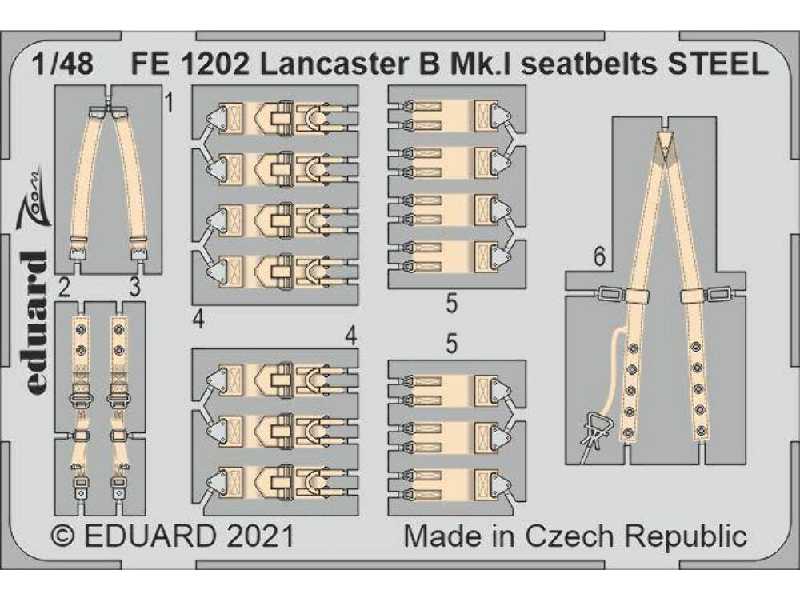Lancaster B Mk. I seatbelts STEEL 1/48 - image 1 Lancaster B Mk. I seatbelts STEEL 1/48 - image 1