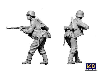 German military men, 1944-1945. Das Maschinengewehr ist dort! - image 5