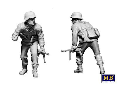 German military men, 1944-1945. Das Maschinengewehr ist dort! - image 6