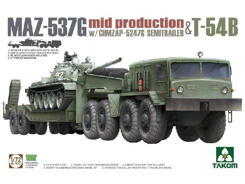 MAZ-537G mid production with CHMZAP-5247G Semitrailer & T-54B - image 1