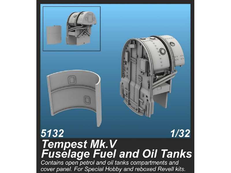 Tempest Mk.V Fuselage Fuel & Oil Tanks (Special Hobby/Revell) - image 1