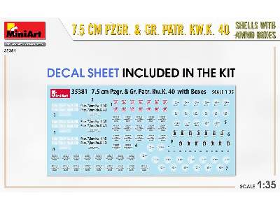 7.5 Cm Pzgr. &#038; Gr. Patr. Kw.K. 40  Shells With Ammo Boxes - image 3
