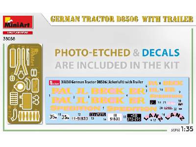 German Tractor D8506 With Trailer - image 3