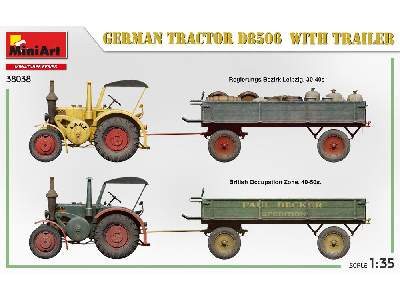 German Tractor D8506 With Trailer - image 36