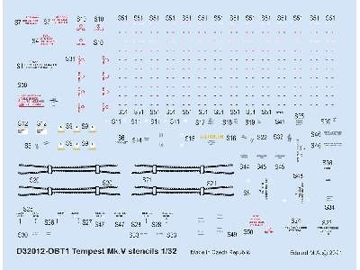 Tempest Mk. V stencils 1/32 - image 1