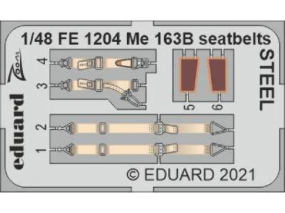 Me 163B seatbelts STEEL 1/48 - image 1