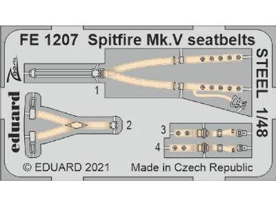 Spitfire Mk. V seatbelts STEEL 1/48 - image 1