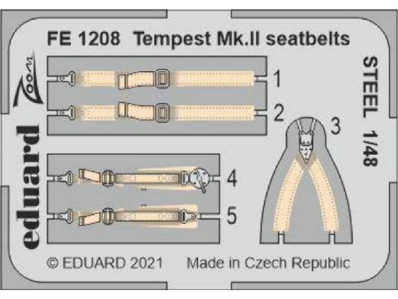 Tempest Mk. II seatbelts STEEL 1/48 - image 1