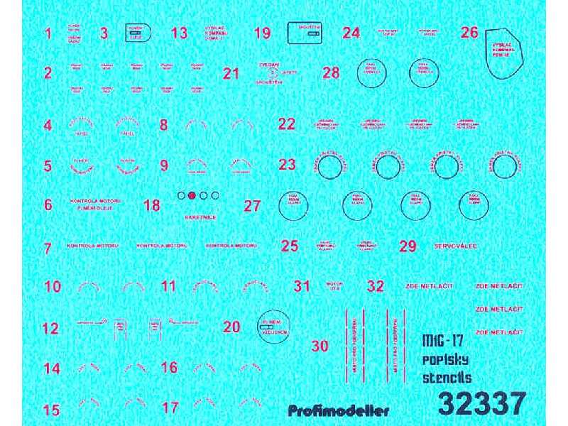 Mig-17 Cz Stencils - image 1