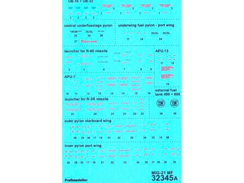 Mig21 Mf Stencils - image 1