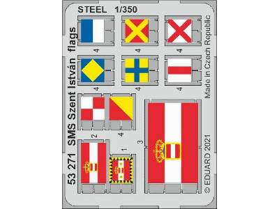 SMS Szent István flags STEEL 1/350 - image 1