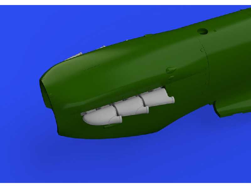 Spitfire Mk. V three-stacks exhausts rounded 1/48 - Eduard - image 1