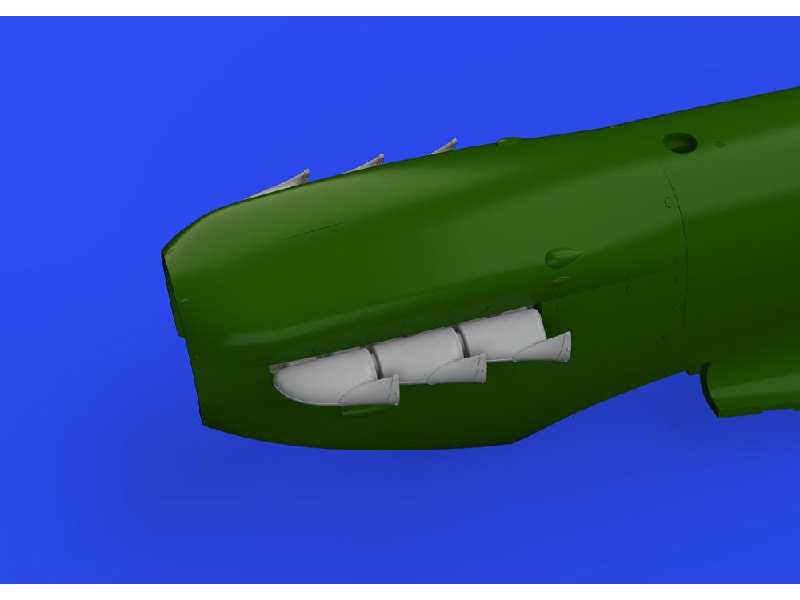 Spitfire Mk. V three-stacks exhausts fishtail 1/48 - Eduard - image 1 Spitfire Mk. V three-stacks exhausts fishtail 1/48 - Eduard - image 1