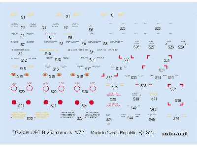 B-25J stencils 1/72 - image 1