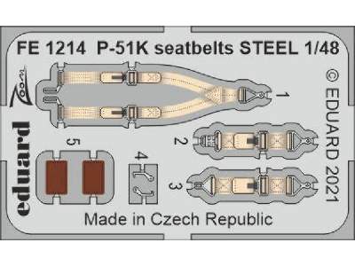 P-51K seatbelts STEEL 1/48 - image 1