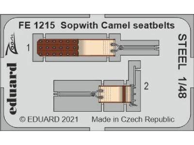 Sopwith Camel seatbelts STEEL 1/48 - image 1