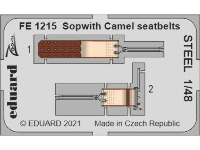 Sopwith Camel seatbelts STEEL 1/48 - image 1