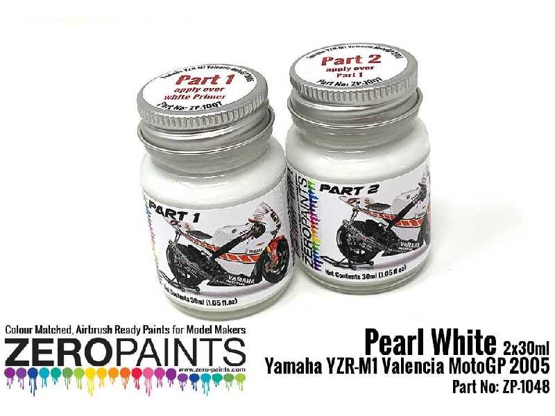 1048 Yamaha Yzr-m1 Valencia Motogp 2005 Pearl White Set - image 1
