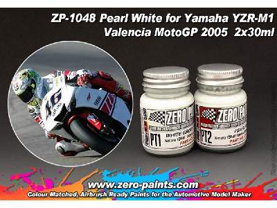 1048 Yamaha Yzr-m1 Valencia Motogp 2005 Pearl White Set - image 2