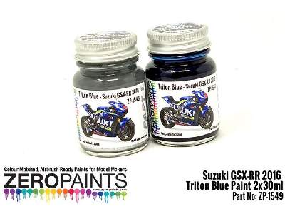 1549 Suzuki Gsx-rr 2016 - Triton Blue Paint Set - image 3