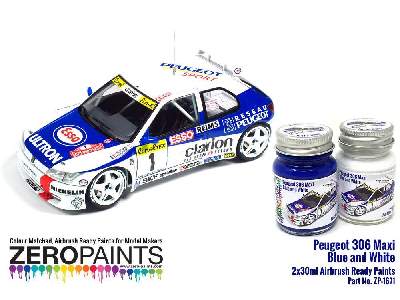 1671 Peugeot 306 Maxi 1996 Rally Monte Carlo Blue/White Paint Se - image 1