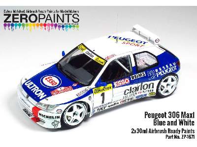 1671 Peugeot 306 Maxi 1996 Rally Monte Carlo Blue/White Paint Se - image 4