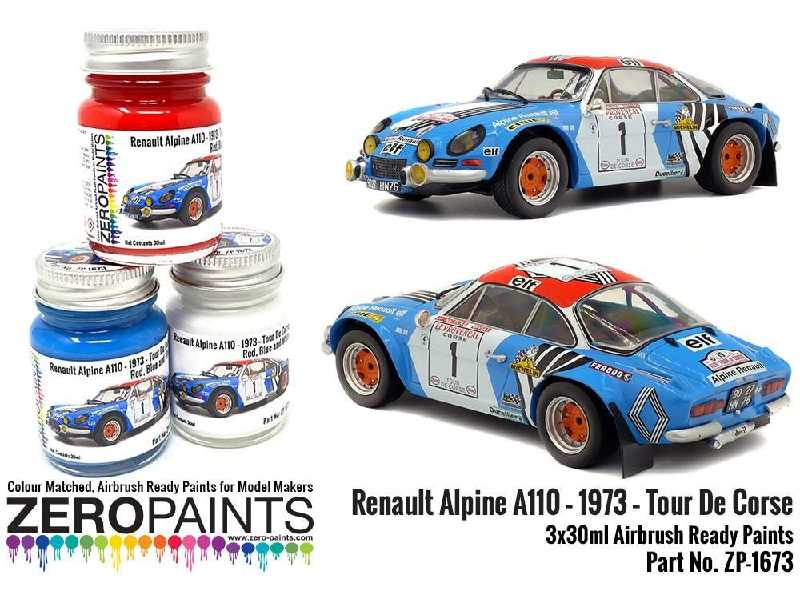 1673 Renault Alpine A110 - 1973 - Tour De Corse Red - White - Bl - image 1