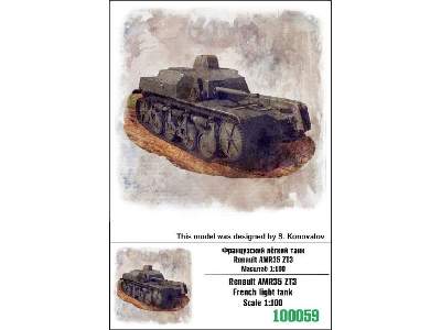 Renault Amr35 Zt3 French Light Tank - image 1