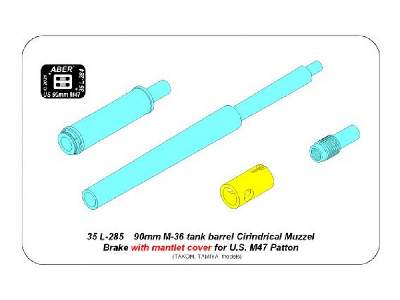 90 mm M-36 tank barrel cyrindrical Muzzle Brake for M47 Patton - image 14