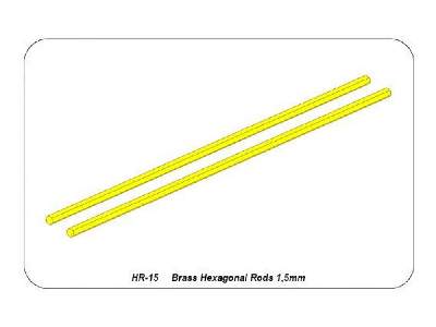 Brass hexagonal rods 1,0mm length 245mm x2 pcs. - image 4