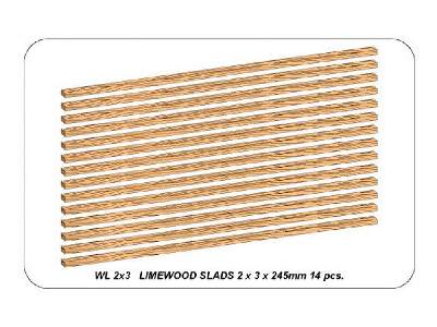 Limewood slats 2 x 3 x 245mm x 14 pcs. - image 1