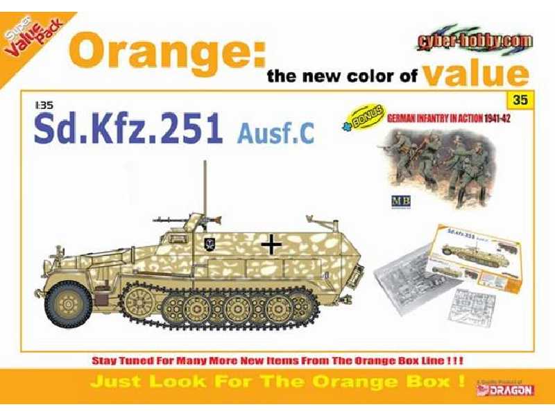 Sd.Kfz.251 Ausf.C + German Infantry in Action 1941-42 Figure Set - image 1
