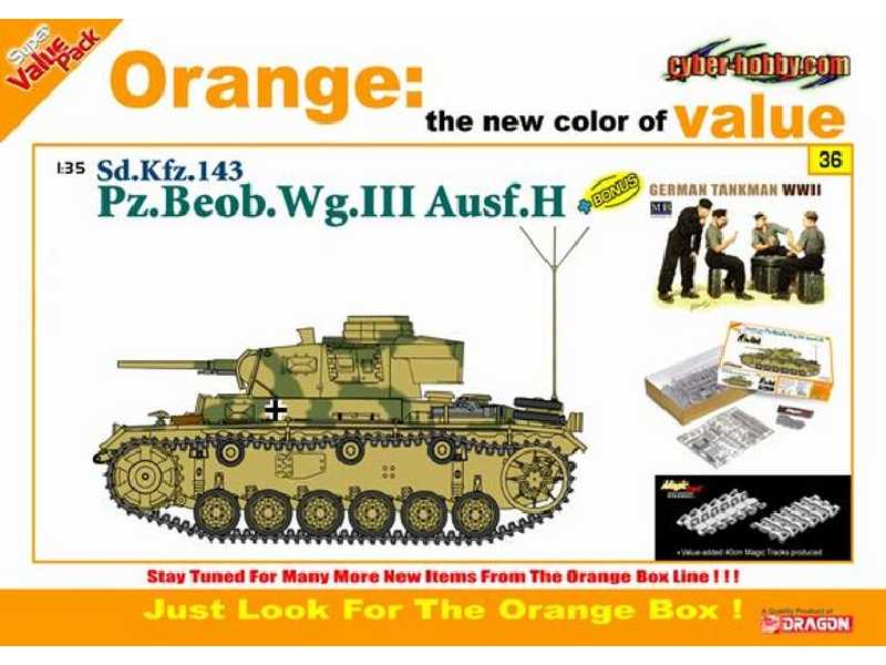 Sd.Kfz.143 Pz. Beob. Wg.III Ausf. H + German Tankman Figure Set - image 1