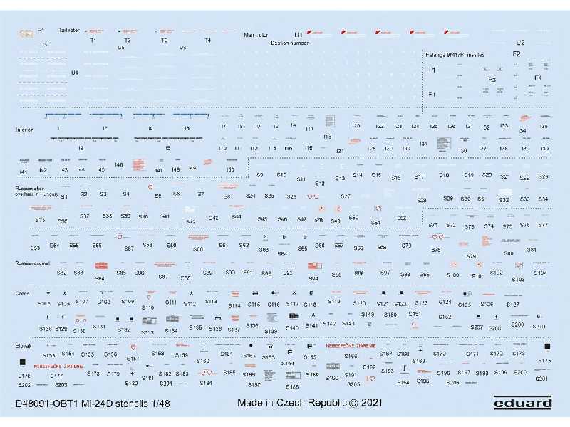 Mi-24D stencils 1/48 - image 1