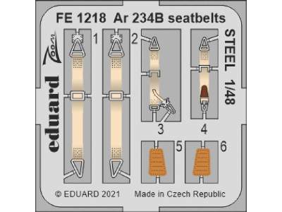 Ar 234B seatbelts STEEL 1/48 - image 1