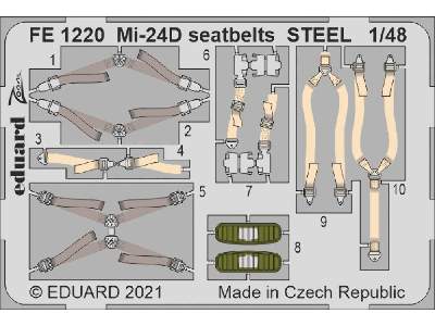 Mi-24D seatbelts STEEL 1/48 - image 1