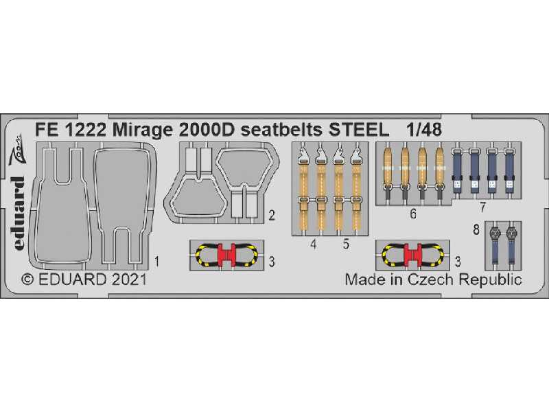 Mirage 2000D seatbelts STEEL 1/48 - image 1