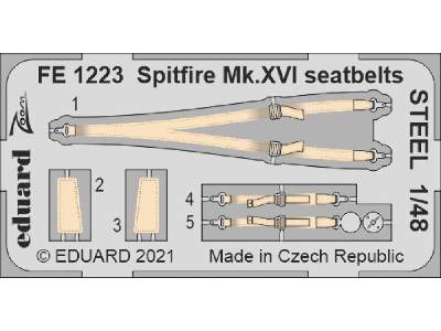 Spitfire Mk. XVI seatbelts STEEL 1/48 - image 1