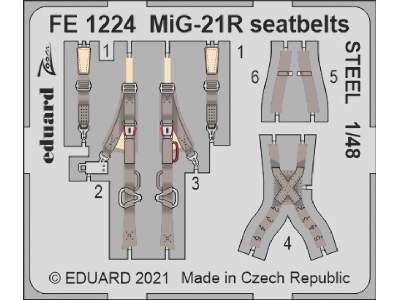 MiG-21R seatbelts STEEL 1/48 - image 1