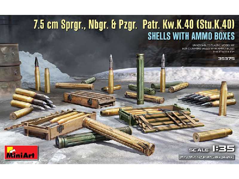 7.5 Cm Sprgr., Nbgr. & Pzgr.  Patr. Kw.K.40 (Stu.K.40) Shells  - image 1