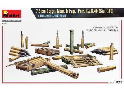 7.5 Cm Sprgr., Nbgr. & Pzgr.  Patr. Kw.K.40 (Stu.K.40) Shells  - image 2