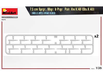 7.5 Cm Sprgr., Nbgr. & Pzgr.  Patr. Kw.K.40 (Stu.K.40) Shells  - image 3