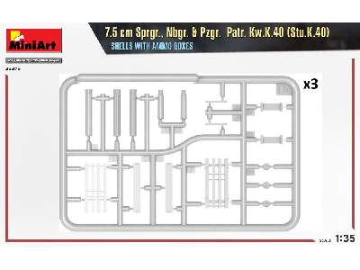 7.5 Cm Sprgr., Nbgr. & Pzgr.  Patr. Kw.K.40 (Stu.K.40) Shells  - image 4