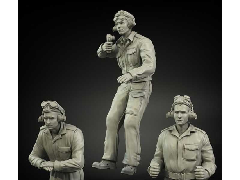 British Rac North Africa & Italy Late Tank Crew (3 Figures) - image 1