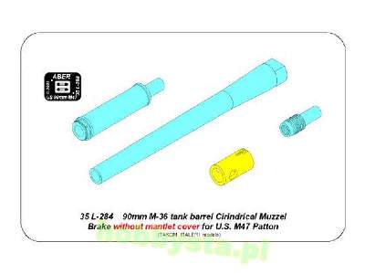 90 mm M-36 tank barrel  cyrindrical Muzzle Brake - image 13